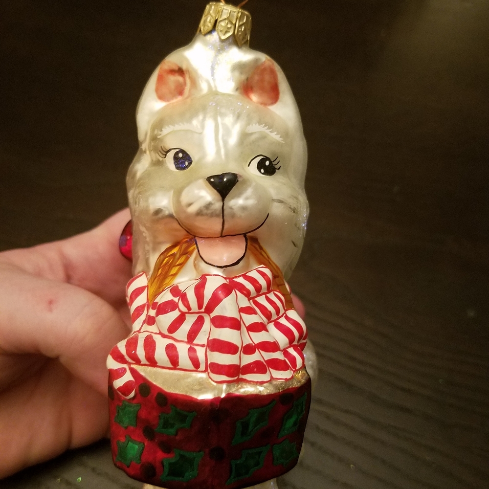 Christopher Radko Rare Retired Vintage Westie Christmas Ornament